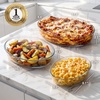 image:imageOVENTE Glass Baking Dish Set 3Piece Oval Bakeware Set Clear GBD33GDB33  Clear