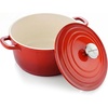 image:imageOVENTE 46 Qt Aluminum Dutch Oven with Lid Red DOA546R