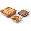 image:imageOVENTE Glass Baking Dish Set 3Piece Oval Bakeware Set Clear GBD33GBD30  Clear