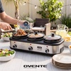 image:imageOVENTE Double Slow Cooker 3Qt Buffet Server Silver SLO215BRSLO315CBR  Silver
