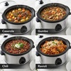 image:imageOVENTE Double Slow Cooker 3Qt Buffet Server Silver SLO215BRSLO35ABR  Silver