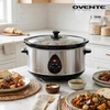 image:imageOVENTE Double Slow Cooker 3Qt Buffet Server Silver SLO215BRSLO35ABR  Silver
