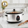 image:imageOVENTE Double Slow Cooker 3Qt Buffet Server Silver SLO215BRSLO35ABR  Silver