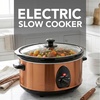 image:imageOVENTE Double Slow Cooker 3Qt Buffet Server Silver SLO215BRSLO35ACO  Copper
