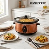 image:imageOVENTE Double Slow Cooker 3Qt Buffet Server Silver SLO215BRSLO35ACO  Copper