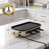 image:imageOVENTE Electric Griddle with 16 x 10 Inch NonStick Plate Blue GD1610LBLBeige