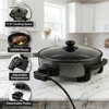 image:imageOVENTE Round Electric Skillet 115 Nonstick Frying Pan Copper SK11112CO115 Inch  Black