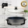 image:imageOVENTE Round Electric Skillet 115 Nonstick Frying Pan Copper SK11112CO115 Inch  Black