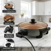 image:imageOVENTE Round Electric Skillet 115 Nonstick Frying Pan Copper SK11112CO115 Inch  Copper