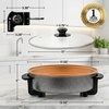image:imageOVENTE Round Electric Skillet 115 Nonstick Frying Pan Copper SK11112CO115 Inch  Copper