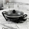 image:imageOVENTE Round Electric Skillet 115 Nonstick Frying Pan Copper SK11112CO13 Inch  Black