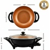 image:imageOVENTE Round Electric Skillet 115 Nonstick Frying Pan Copper SK11112CO13 Inch  Copper