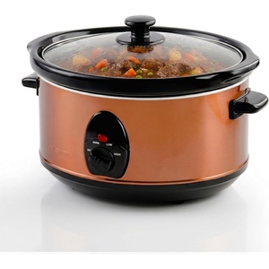 image:imageOVENTE Double Slow Cooker 3Qt Buffet Server Silver SLO215BRSLO35ACO  Copper
