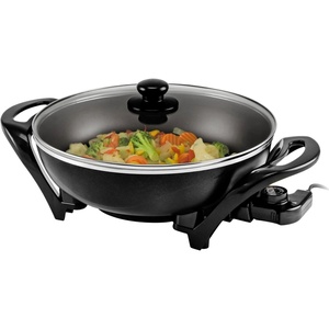 image:imageOVENTE Round Electric Skillet 115 Nonstick Frying Pan Copper SK11112CO13 Inch  Black
