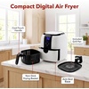 image:imageOVENTE 32 Qt Compact Digital Air Fryer 1400W Power Black FAD61302BWhite