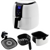 image:imageOVENTE 32 Qt Compact Digital Air Fryer 1400W Power Black FAD61302BWhite