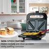 image:imageOVENTE 750W Electric Panini Press Grill GP0401B and Sandwich Maker GPS401B with Nonstick Plates LED Lights Cool Touch Handles
