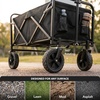 image:imageOVENTE Collapsible Foldable Wagon 220lbs Weight Capacity Black WFU011B