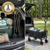 image:imageOVENTE Collapsible Foldable Wagon 220lbs Weight Capacity Black WFU011B