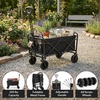 image:imageOVENTE Collapsible Foldable Wagon 220lbs Weight Capacity Black WFU011B