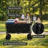 image:imageOVENTE Collapsible Foldable Wagon 220lbs Weight Capacity Black WFU011B