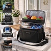 image:imageOVENTE Collapsible Soft Cooler Bag Insulated Lunch Bag Green CCBI024GGBlack