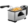 image:imageOVENTE Electric Deep Fryer 1500W 2L Capacity with Lid Viewing Window and Electric Griddle 16x10in Nonstick Flat Cooking Surface