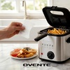 image:imageOVENTE Electric Deep Fryer 2L Capacity 1500W Copper FDM2201COACPFDM1503  Black and White