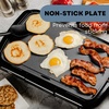 image:imageOVENTE Electric Griddle with 16 x 10 Inch Flat NonStick Cooking Surface Adjustable Thermostat amp Electric Countertop Double Burner 1700W Cooktop with 725 and 610 Inch Cast Iron Hot Plates