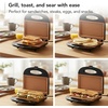image:imageOVENTE Electric Panini Press Grill 750W Nonstick Plates Copper GP0110COGP0110CO