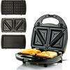 image:imageOVENTE Electric Sandwich Maker Panini Press amp Waffle Iron Set with Immersion Hand Blender Food Chopper amp Mixing Beaker Black