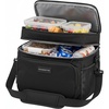 image:imageOVENTE Collapsible Soft Cooler Bag Insulated Lunch Bag Green CCBI024GGBlack