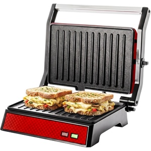 image:imageOVENTE Electric Panini Press Grill 750W Nonstick Plates Copper GP0110COGP0620R