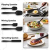 image:imageOVENTE 5 Pieces Silicone Spatula Set 500F Heat Resistant Orange SP12305OBlack