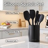 image:imageOVENTE 5 Pieces Silicone Spatula Set 500F Heat Resistant Orange SP12305OBlack
