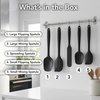 image:imageOVENTE 5 Pieces Silicone Spatula Set 500F Heat Resistant Orange SP12305OBlack