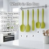 image:imageOVENTE 5 Pieces Silicone Spatula Set 500F Heat Resistant Orange SP12305OGreen