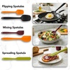 image:imageOVENTE 5 Pieces Silicone Spatula Set 500F Heat Resistant Orange SP12305OMulticolor