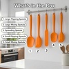 image:imageOVENTE 5 Pieces Silicone Spatula Set 500F Heat Resistant Orange SP12305OOrange