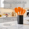 image:imageOVENTE 5 Pieces Silicone Spatula Set 500F Heat Resistant Orange SP12305OOrange