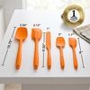 image:imageOVENTE 5 Pieces Silicone Spatula Set 500F Heat Resistant Orange SP12305OOrange