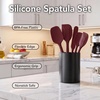image:imageOVENTE 5 Pieces Silicone Spatula Set 500F Heat Resistant Orange SP12305ORed