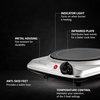 image:imageOVENTE Countertop Infrared Single Burner 1000W Electric Hot Plate amp Electric Countertop Single Burner 1000W Cooktop with 725 Inch Cast Iron Hot Plate
