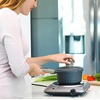 image:imageOVENTE Countertop Infrared Single Burner 1000W Electric Hot Plate w 75 Ceramic Glass Cooktop 6 Level Temperature Setting amp Easy to Clean Base Compact Stove for Home Dorm Office Silver BGI201S