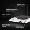 image:imageOVENTE Countertop Infrared Single Burner 1000W Electric Hot Plate w 75 Ceramic Glass Cooktop 6 Level Temperature Setting amp Easy to Clean Base Compact Stove for Home Dorm Office Silver BGI201S