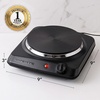 image:imageOVENTE Electric Cast Iron Single Burner 1000W Hot Plate Silver BGS101SBGS101B  Black