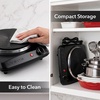 image:imageOVENTE Electric Cast Iron Single Burner 1000W Hot Plate Silver BGS101SBGS101B  Black