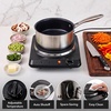 image:imageOVENTE Electric Cast Iron Single Burner 1000W Hot Plate Silver BGS101SBGS101B  Black