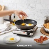image:imageOVENTE Electric Cast Iron Single Burner 1000W Hot Plate Silver BGS101SRed Silver