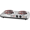 image:imageOVENTE Electric Countertop Double Burner with 725 and 610 Cast Iron Hot Plates or 6 and 575 Stainless Steel Coil Hot Plates 1700W Cooktop Bundle